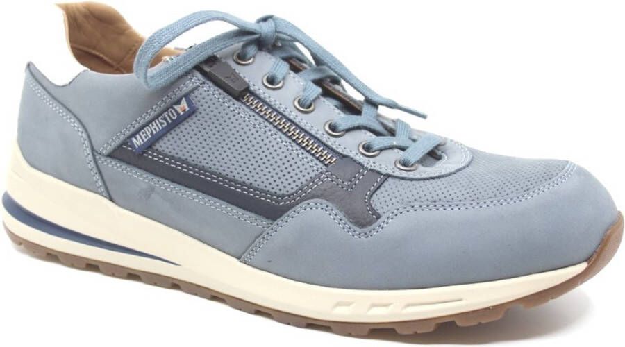 Mephisto Heren Veterschoenen Bradley Sea Blue Lichtblauw