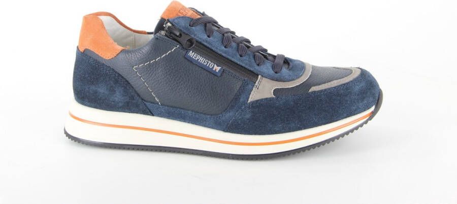 Mephisto Heren Veterschoenen Gilford Mulberry Blauw