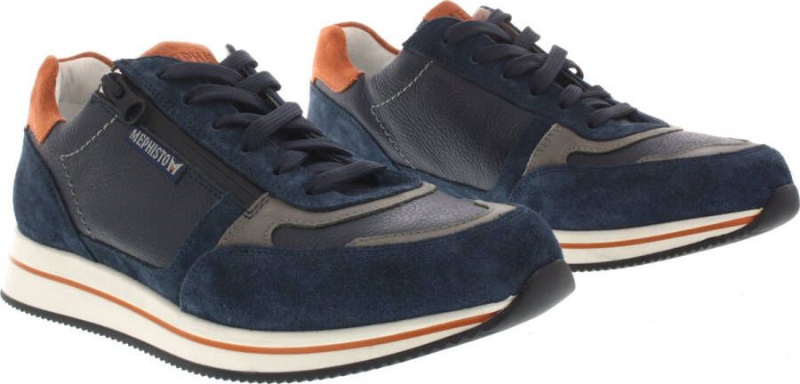Mephisto Heren Veterschoenen Gilford Mulberry Blauw