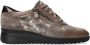 Mephisto Dames Donker Taupe Leren Suède Sneaker Beige Dames - Thumbnail 4