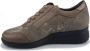 Mephisto Dames Donker Taupe Leren Suède Sneaker Beige Dames - Thumbnail 10