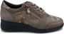 Mephisto Dames Donker Taupe Leren Suède Sneaker Beige Dames - Thumbnail 11