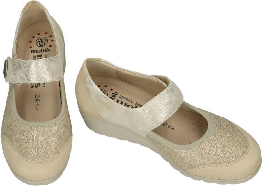 Mephisto Mobils Ergonomi Dames beige ballerina's & mocassins