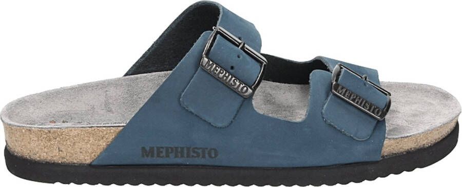 Mephisto NERIO SANDALBUCK Volwassenen Heren slippers Blauw