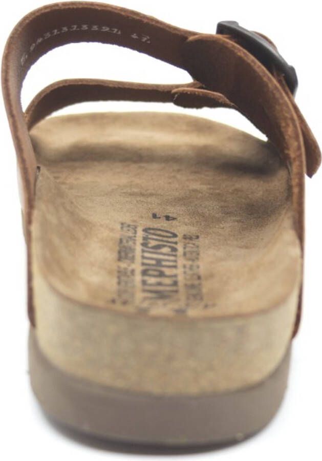 Mephisto NERIO SCRATCH Volwassenen Heren slippers Kleur: Cognac - Foto 5