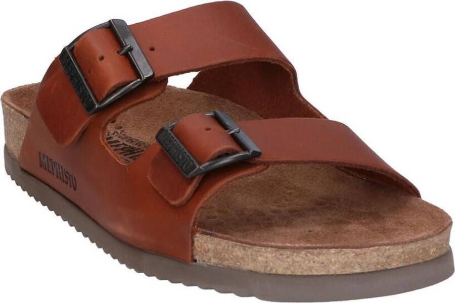 Mephisto NERIO SCRATCH Volwassenen Heren slippers Kleur: Cognac - Foto 6