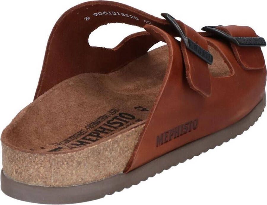 Mephisto NERIO SCRATCH Volwassenen Heren slippers Kleur: Cognac - Foto 7