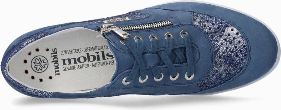 Mephisto Precilia perf dames sneaker blauw