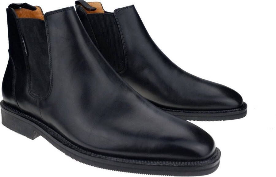 Mephisto Zwarte Leren Chelsea Stijl Enkellaars Black Heren - Foto 2