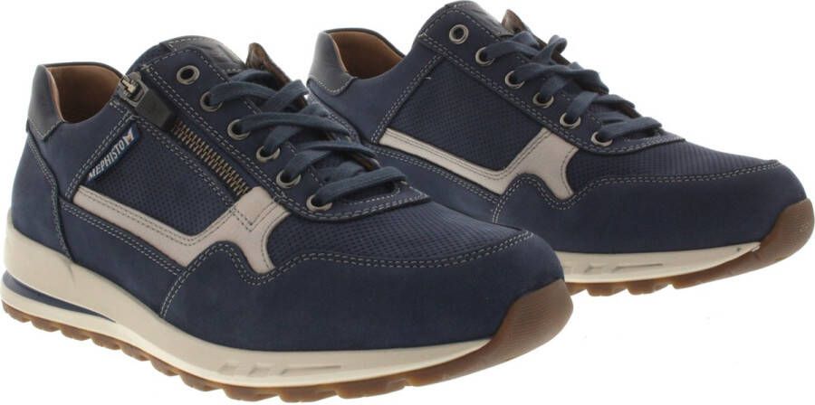 Mephisto Sneaker Bradley Navy Blauw Nubuck 9½