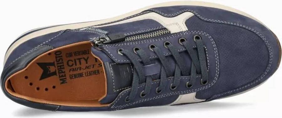 Mephisto Sneaker Bradley Navy Blauw Nubuck 9½