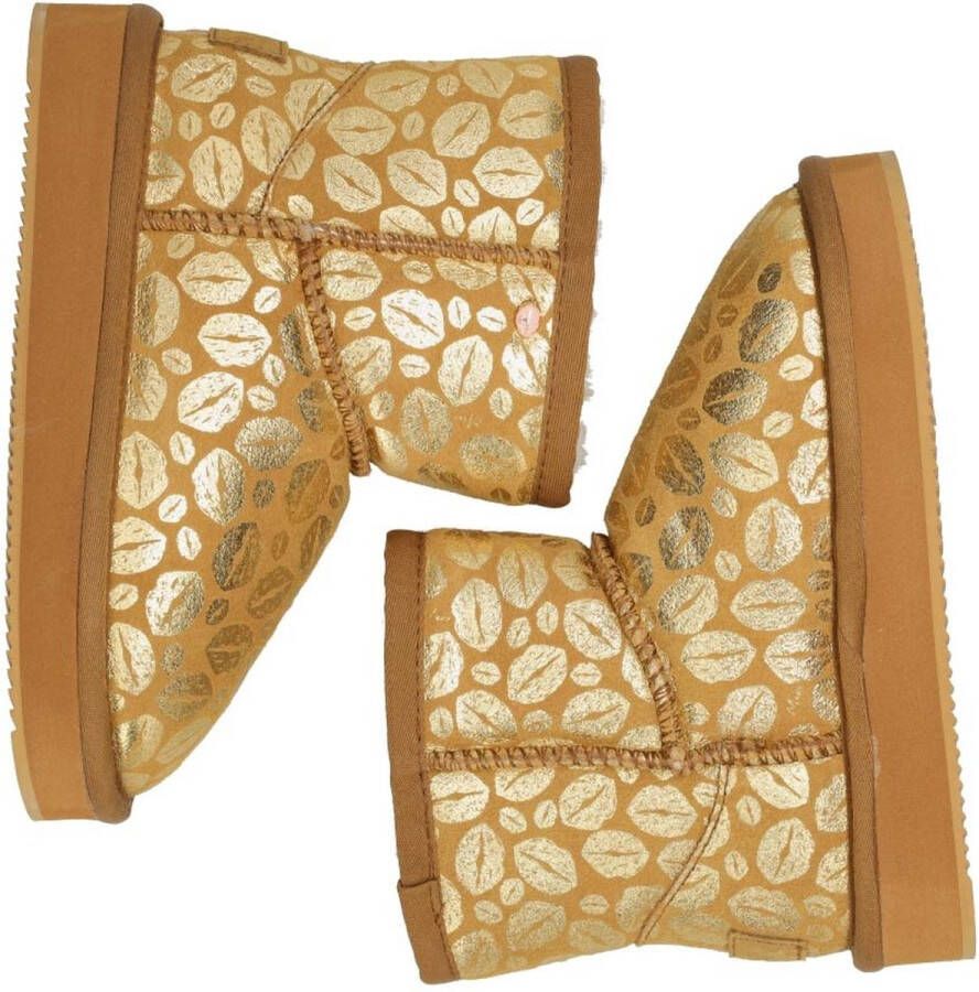 Mexx House Shoes Mid Bobby Jane Beige Goud Meisjes Kleding House Shoes - Foto 6