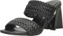 Mexx Zwarte Leren Muiltjes Lilah Black Dames - Thumbnail 10
