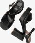 Mexx Zwarte Leren Sandalen Lauren Black Dames - Thumbnail 9