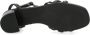 Mexx Zwarte Leren Sandalen met Pyramide Studs Black Dames - Thumbnail 9