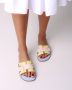 Mexx Kleurrijke Jacey leren slippers Multicolor Dames - Thumbnail 6