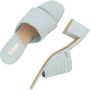 Mexx Blauwe Leren Muiltjes Jalara Blue Dames - Thumbnail 12