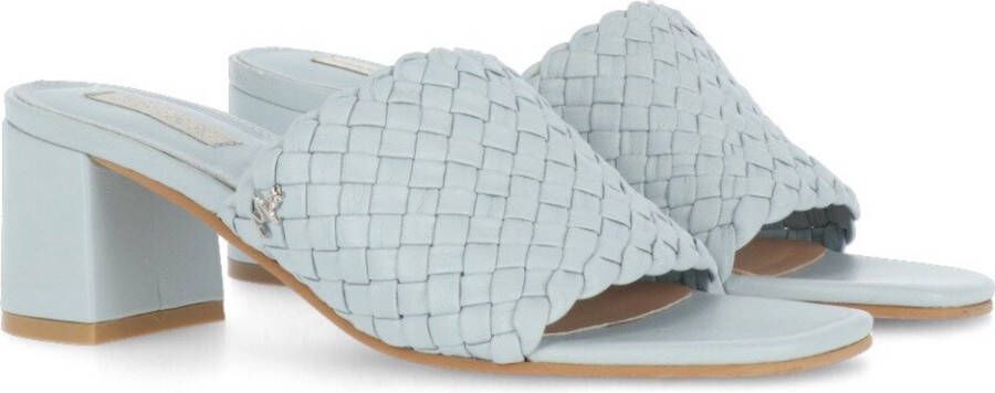 Mexx Blauwe Leren Muiltjes Jalara Blue Dames - Foto 9