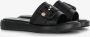 Mexx Zwarte Leren Look Slipper LIV Black Dames - Thumbnail 11