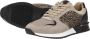 Mexx Fleur suède sneakers met panterprint taupe - Thumbnail 12