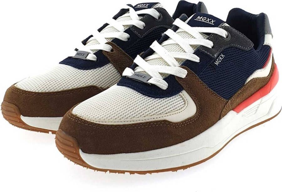 Mexx Sneaker Huxley Cognac Navy Mannen Sneakers - Foto 5