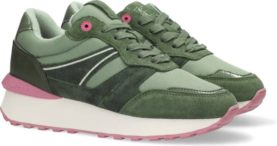 Mexx Sneaker Jazzy Dames Groen + Gratis Sokken - Foto 4