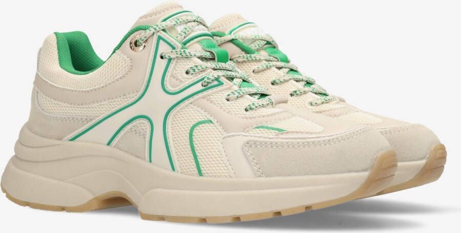 Mexx Sneaker Loyce Beige Groen - Foto 7