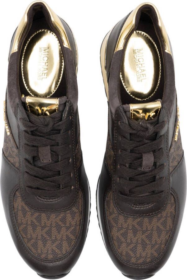 Michael Kors Allie Wrap Trainer leren sneakers bruin - Foto 7