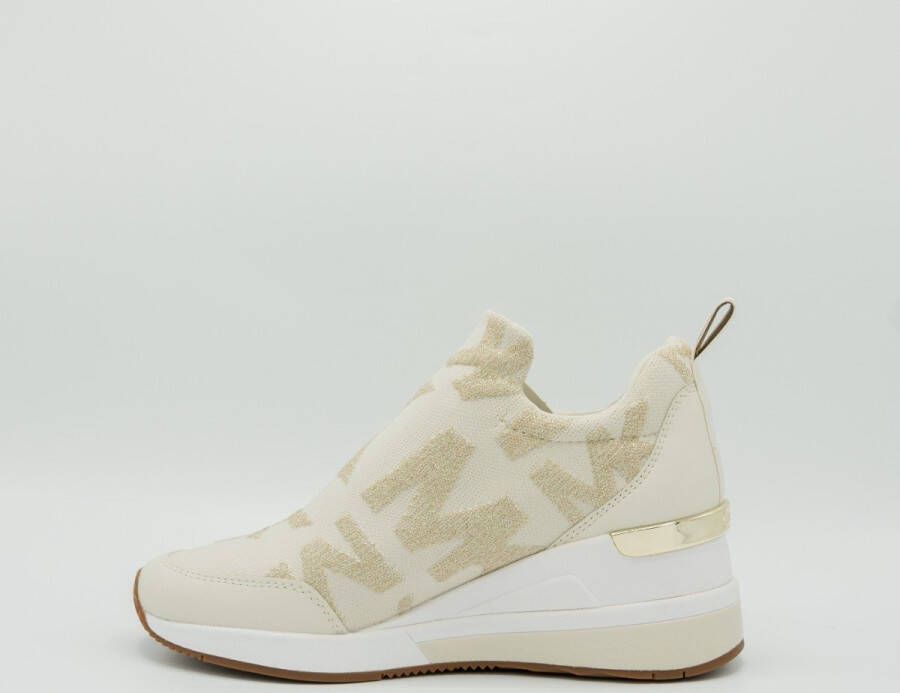 Michael Kors Dames Instappers & Ballerina's Willis Wedge Trainer Gold Goud