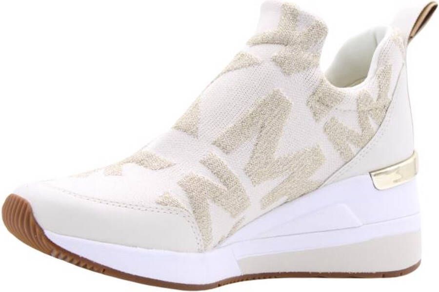 Michael Kors Dames Instappers & Ballerina's Willis Wedge Trainer Gold Goud