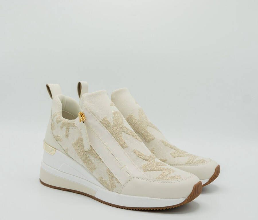 Michael Kors Dames Instappers & Ballerina's Willis Wedge Trainer Gold Goud