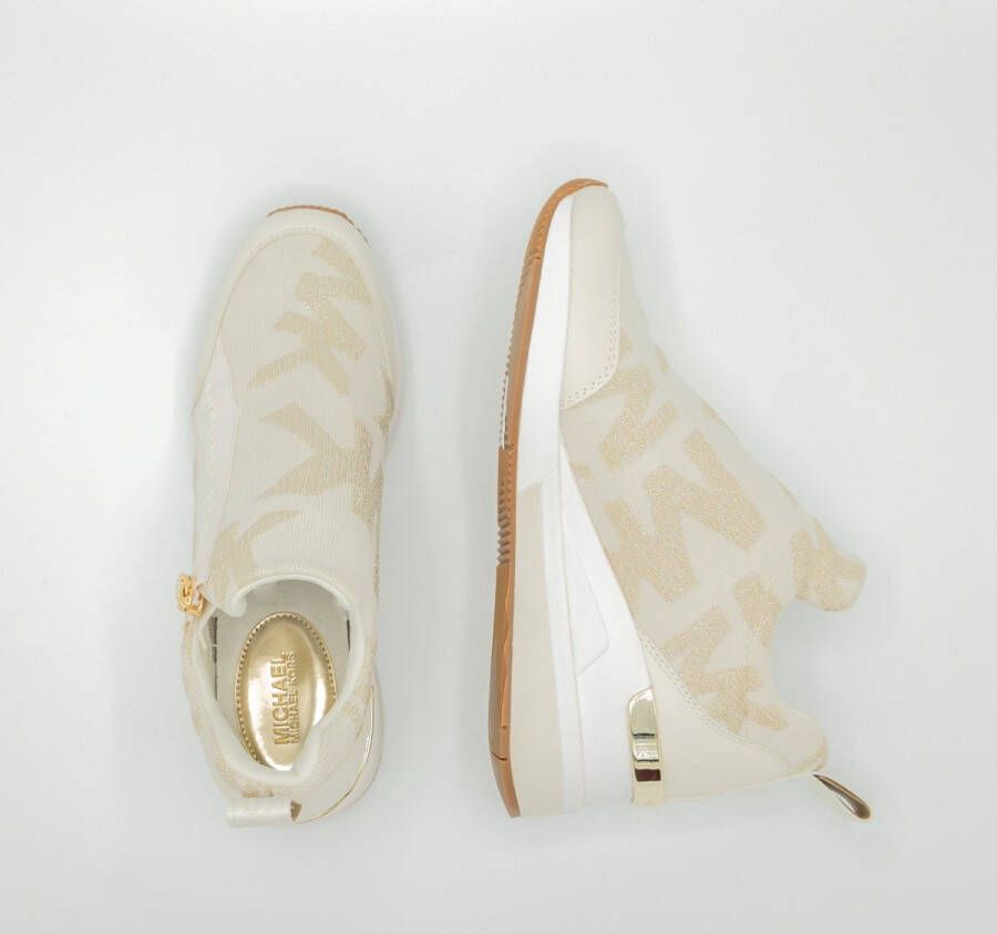 Michael Kors Dames Instappers & Ballerina's Willis Wedge Trainer Gold Goud