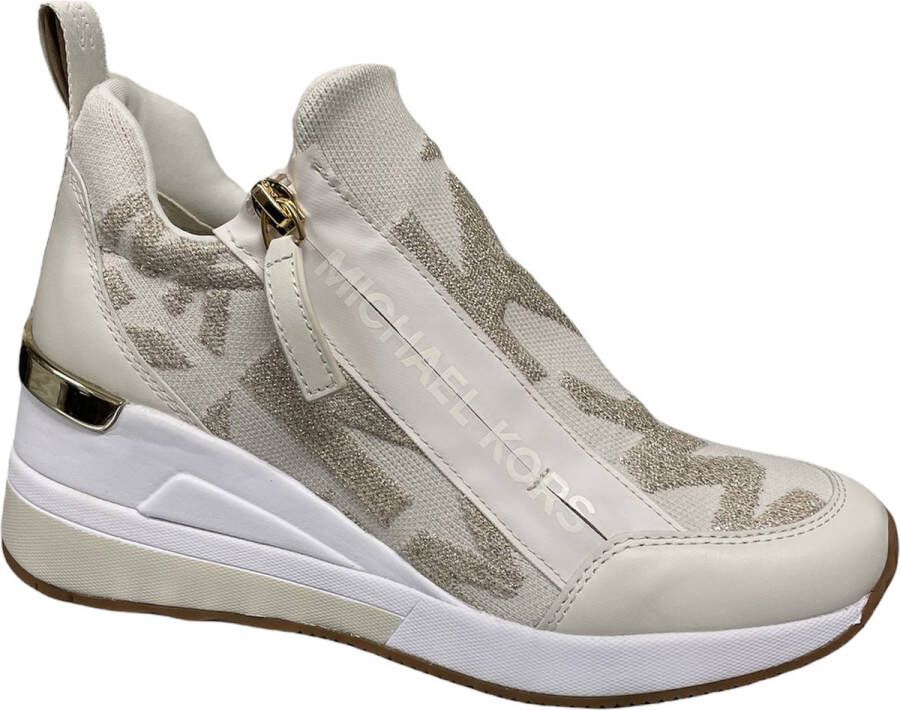 Michael Kors Dames Instappers & Ballerina's Willis Wedge Trainer Gold Goud
