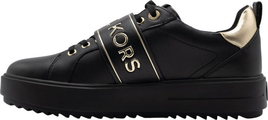 Michael Kors Emmett Strap Lace Up Dames Sneakers Zwart