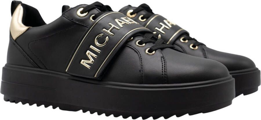 Michael Kors Emmett Strap Lace Up Dames Sneakers Zwart