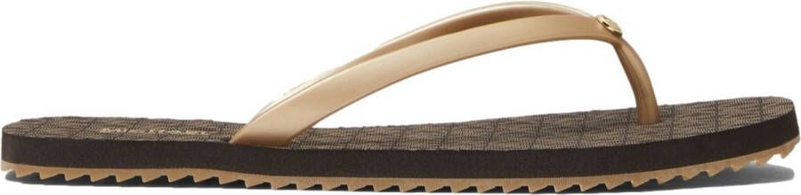 Michael Kors Jinx Flip Flop Dames Slippers Bruin Goud