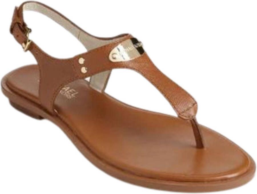 Michael Kors MK Plate Thong Dames Sandalen Luggage