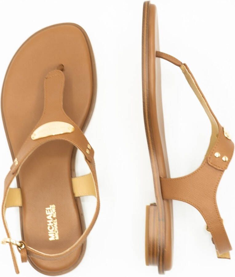 Michael Kors MK Plate Thong Dames Sandalen Luggage