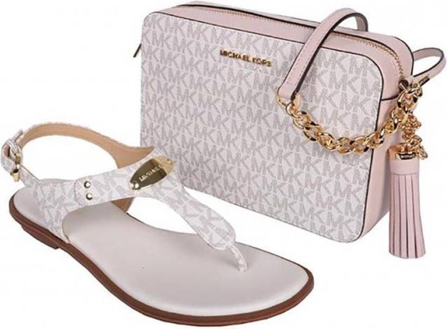 Michael Kors MK Plate Thong Dames Sandalen Vanilla