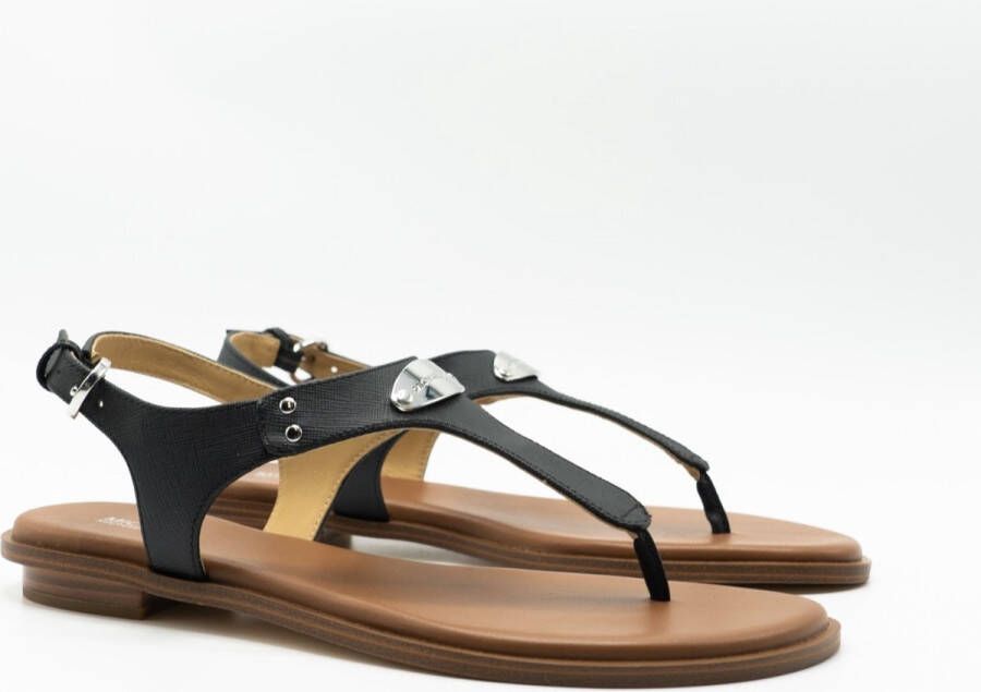 Michael Kors MK Plate Thong Dames Sandalen Zwart