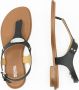 Michael Kors MK Plate Thong Dames Sandalen Zwart - Thumbnail 8