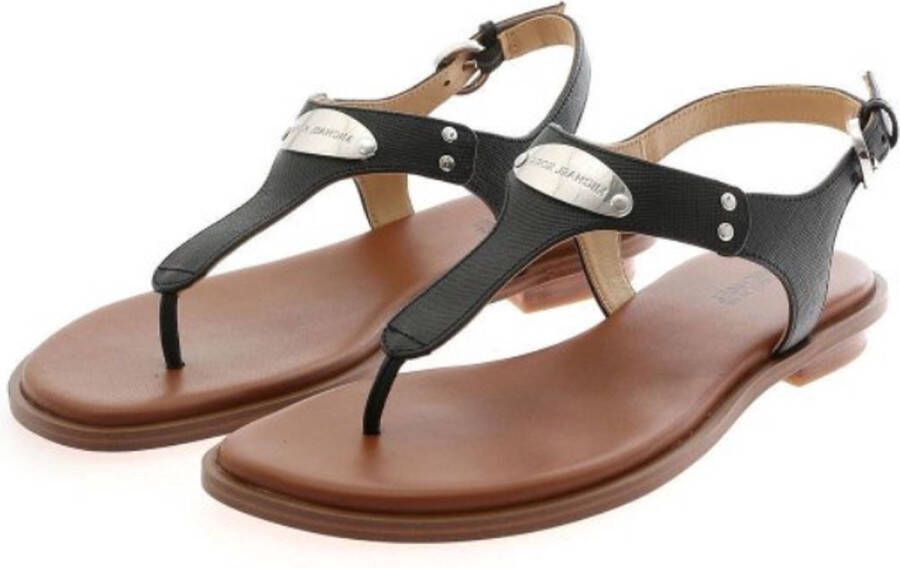 Michael Kors MK Plate Thong Dames Sandalen Zwart