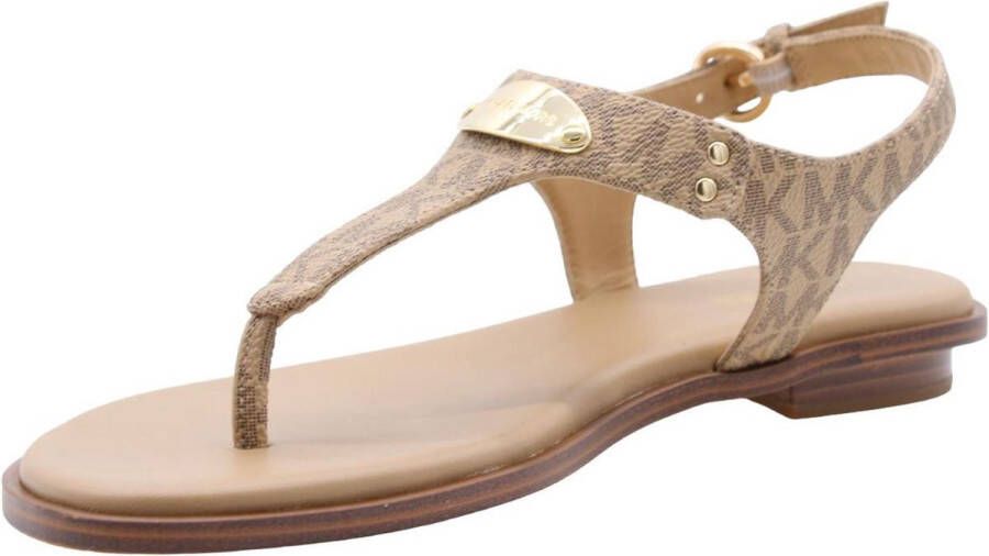 Michael Kors Stijlvolle Platte Sandalen voor Vrouwen Beige Dames - Foto 9