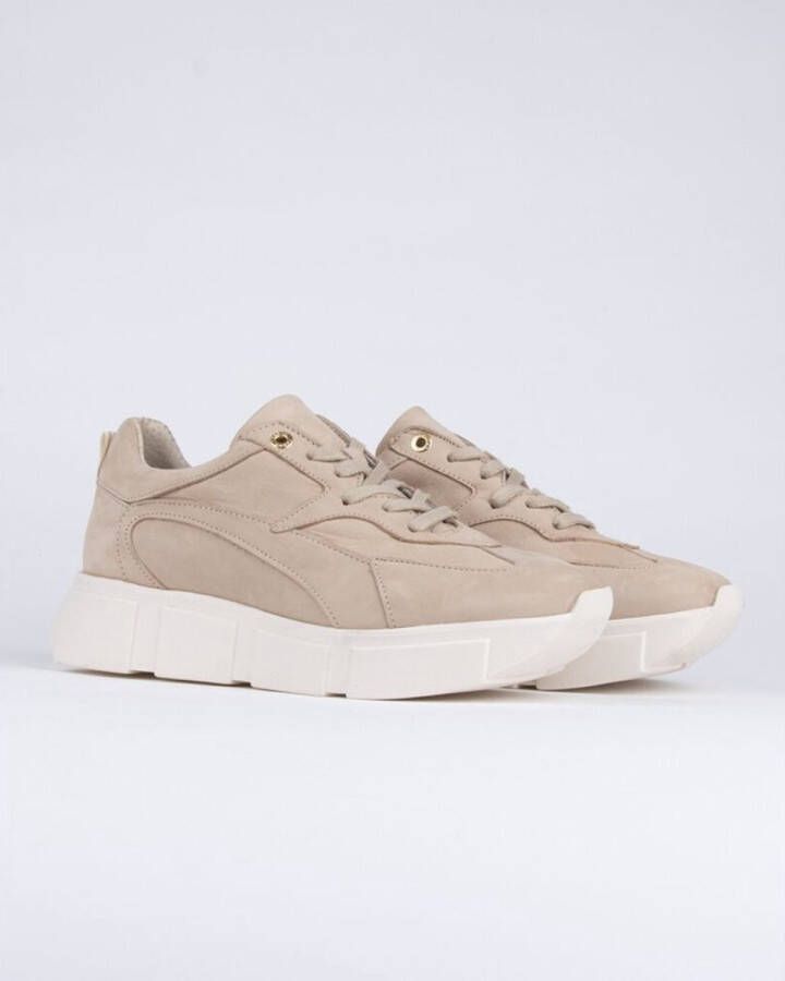 Miss Behave Tango Dames Norah 2-d Soft Nubuck Sneaker Beige