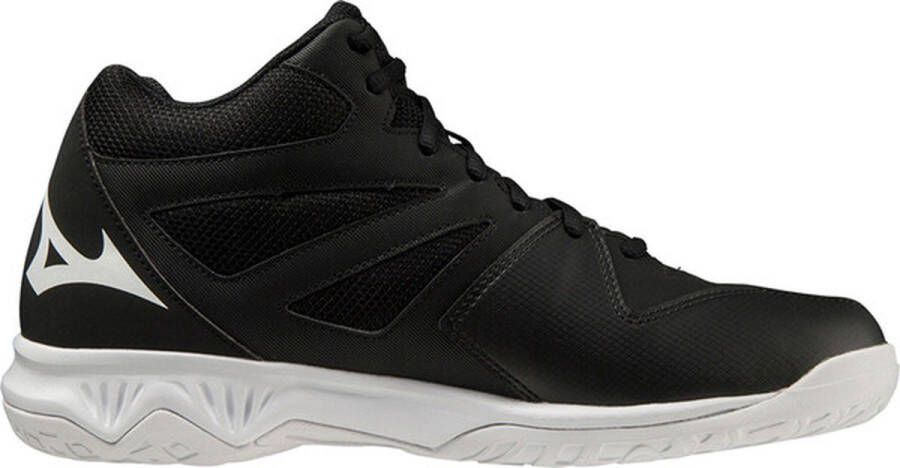 Mizuno indoorschoenen model Thunderblade 3 Mid Zwart Wit