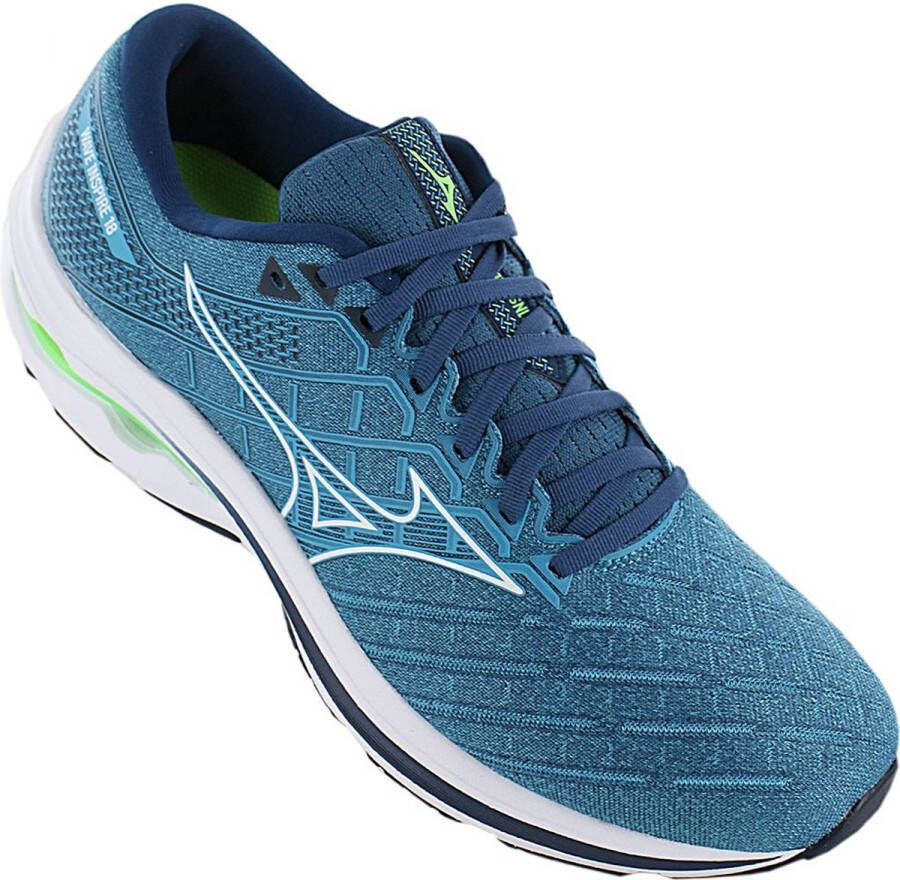 Mizuno Wave Inspire 18 Heren Sportschoenen Hardlopen Weg blauw wit