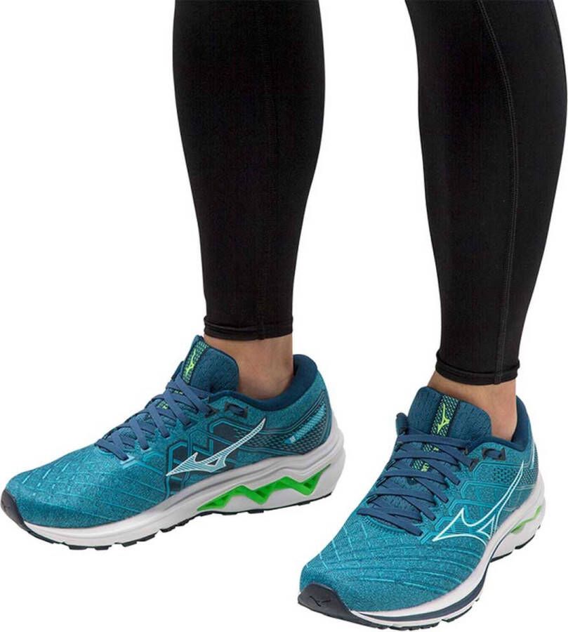 Mizuno Wave Inspire 18 Heren Sportschoenen Hardlopen Weg blauw wit - Foto 12