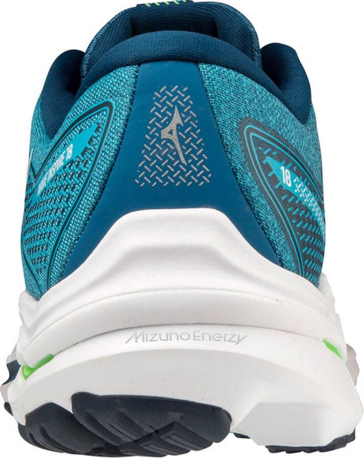 Mizuno Wave Inspire 18 Heren Sportschoenen Hardlopen Weg blauw wit - Foto 4