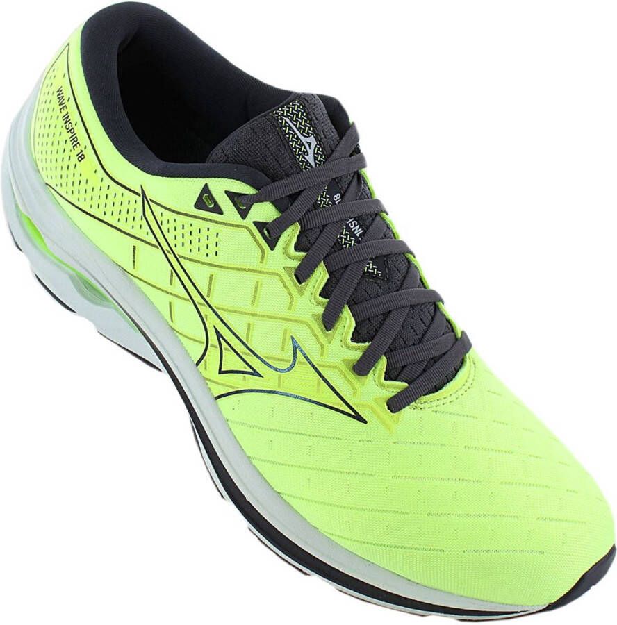 Mizuno Wave Inspire 18 Heren Hardloopschoenen Running Schoenen Geel J1G - Foto 4