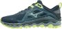 Mizuno Wave Mujin 8 Trailrunningschoenen Heren Tapestry Misty Blue Neo Lime - Thumbnail 9